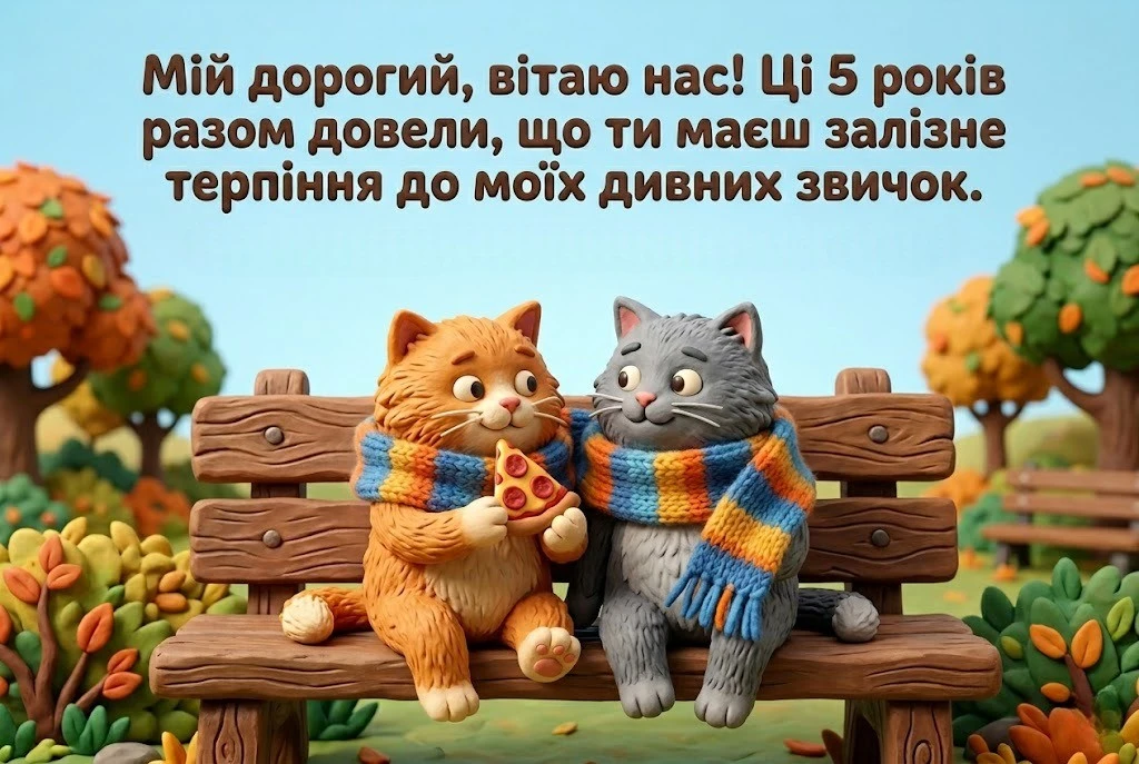 Вітання чоловікові на 5 років шлюбу: Вірші, проза та слова вдячності