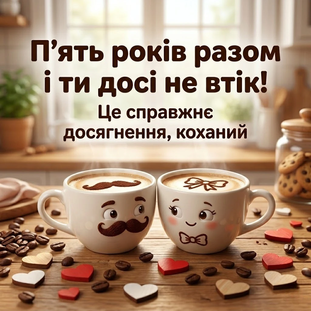 Вітання чоловікові на 5 років шлюбу: Вірші, проза та слова вдячності