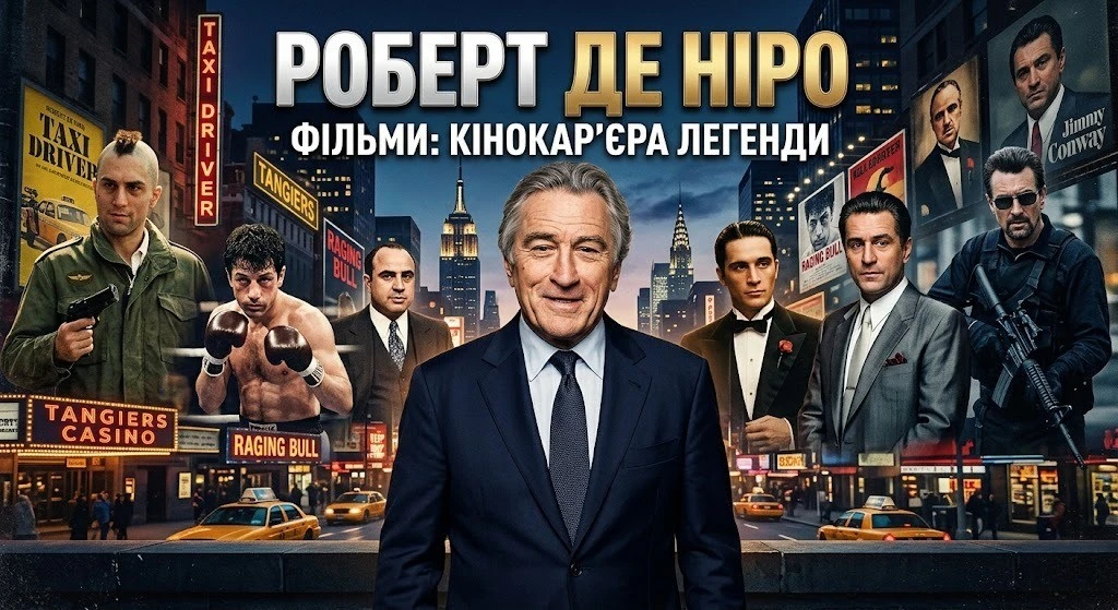 Від «Хрещеного батька» до комедій: Універсальність Де Ніро у 20 фільмах.