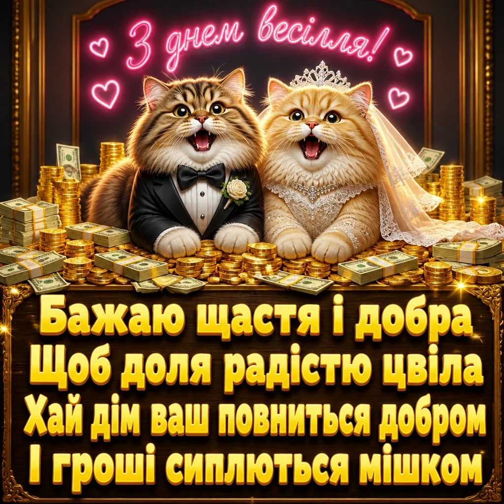 привітання з одруженням
