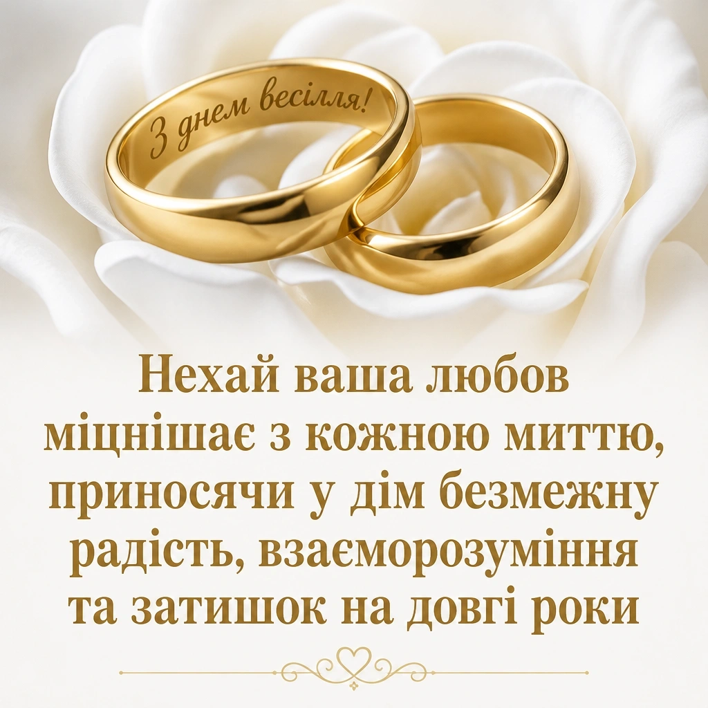 привітання з одруженням