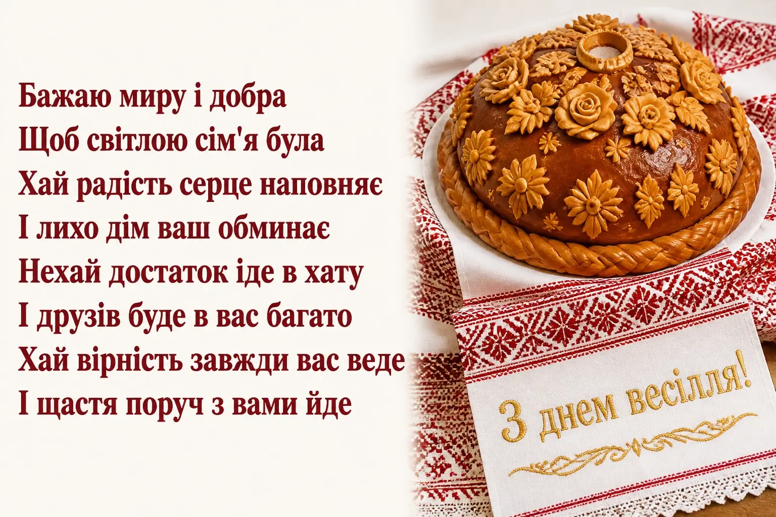 привітання з одруженням
