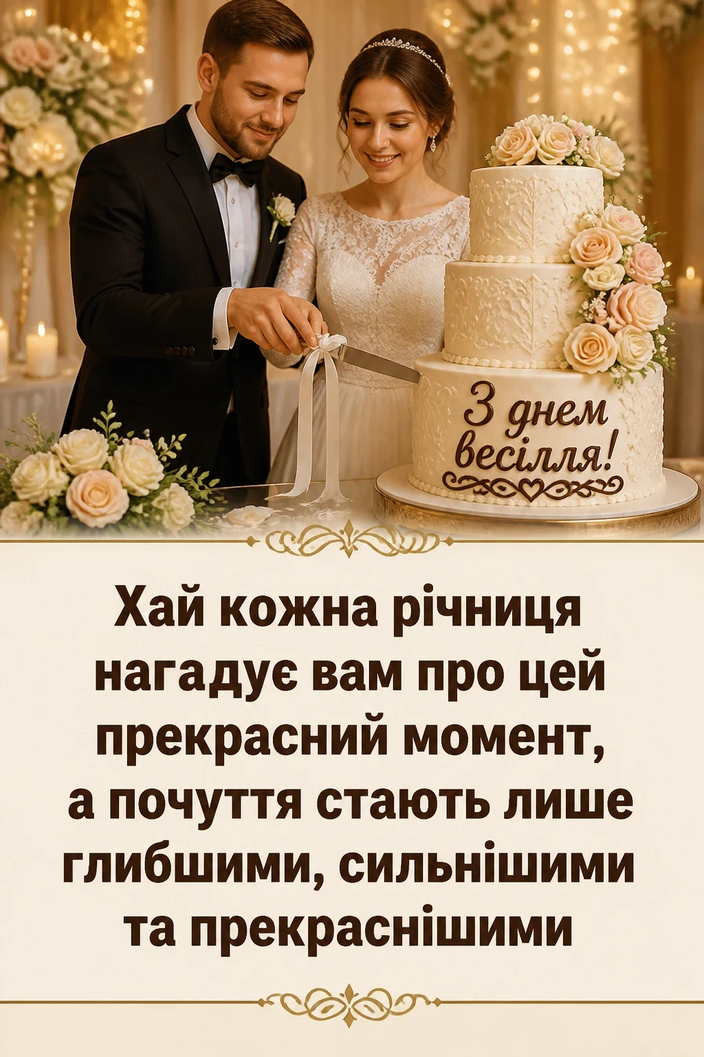 привітання з одруженням