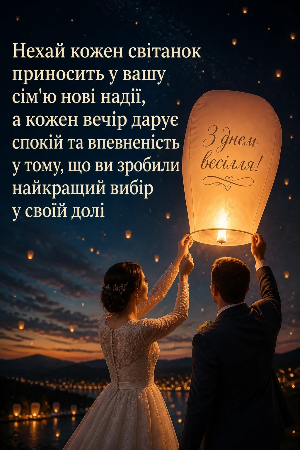 привітання з одруженням