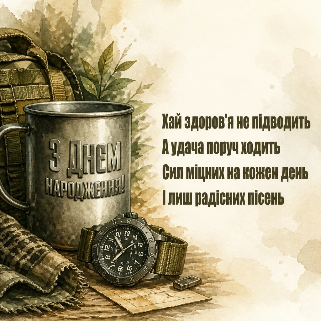 привітання з днем народження військового