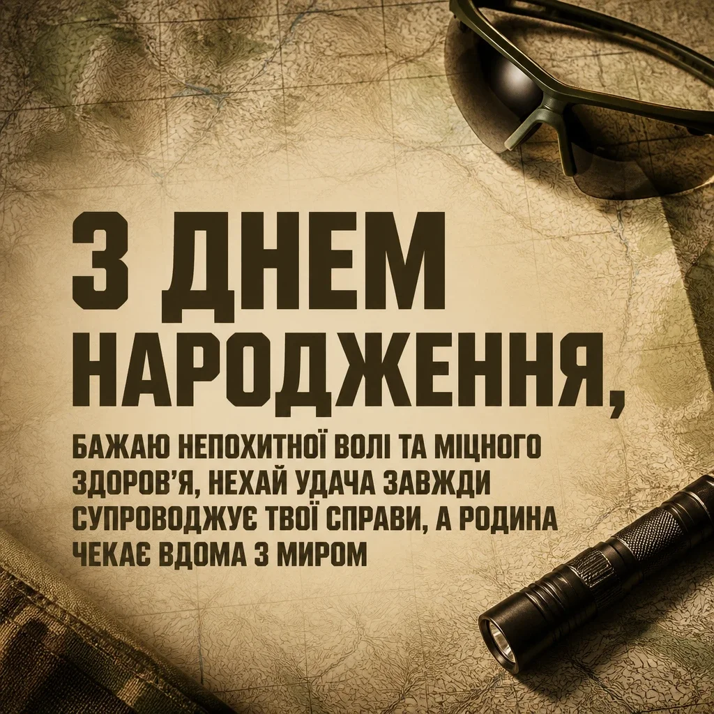 привітання з днем народження військового
