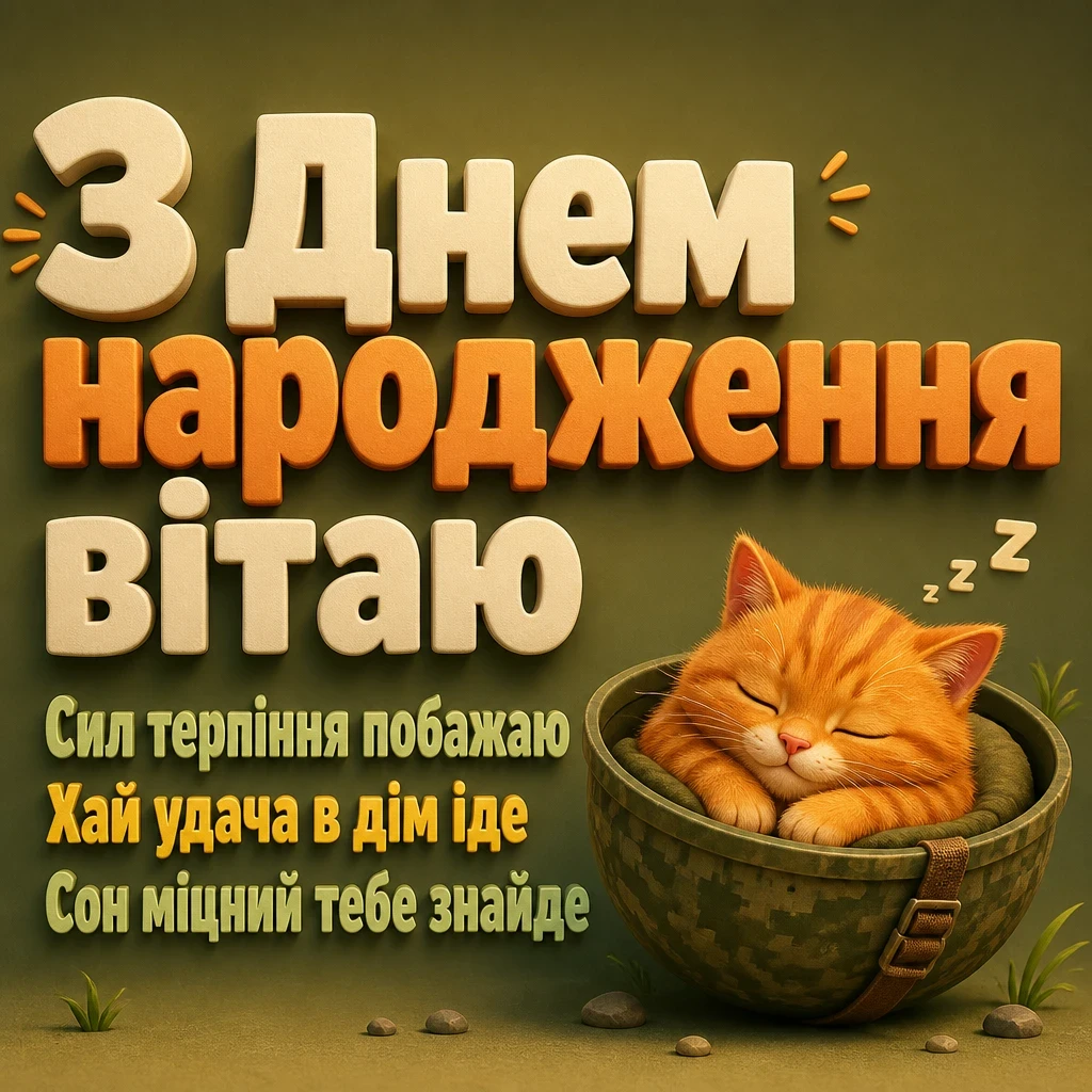 привітання з днем народження військового