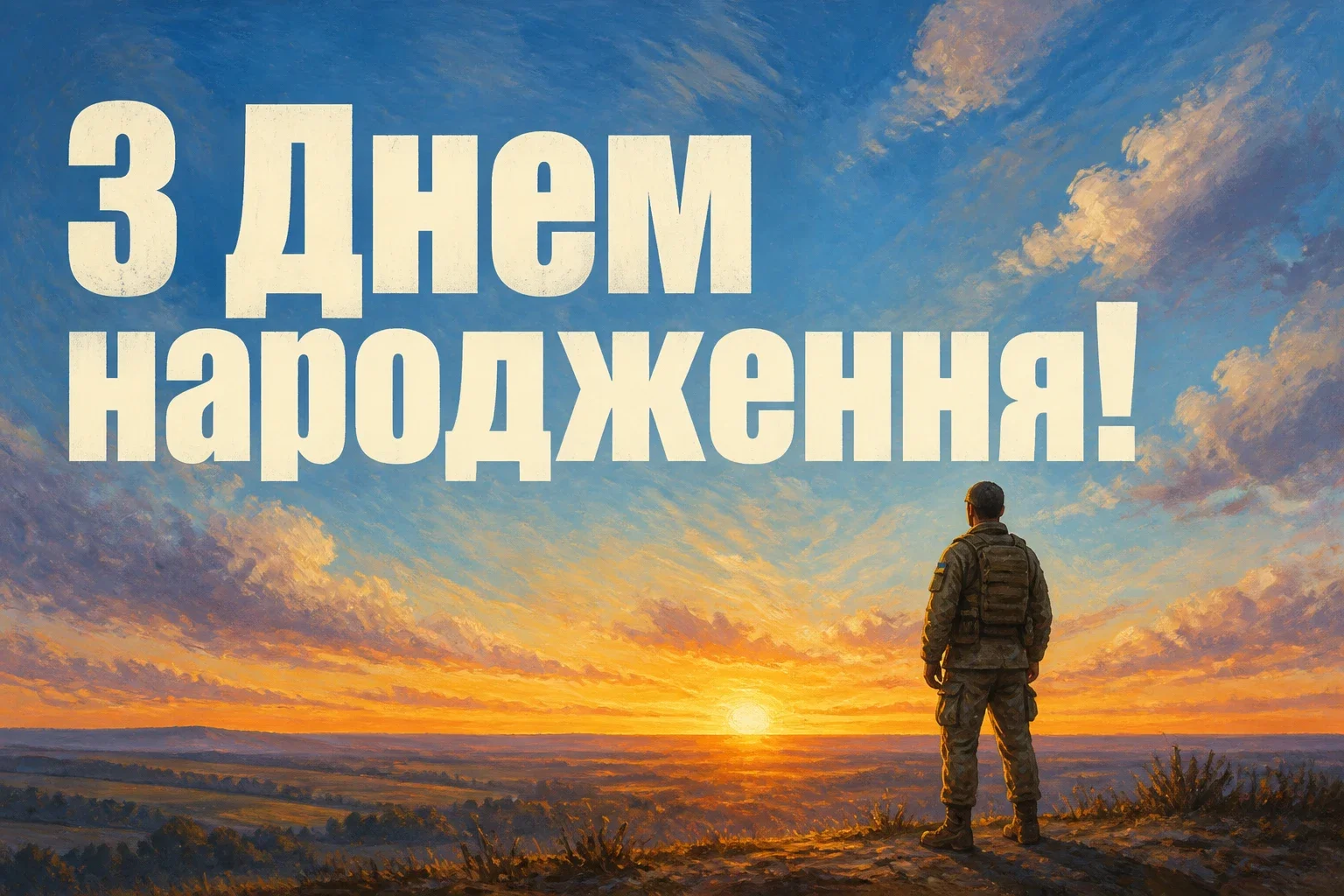 привітання з днем народження військового