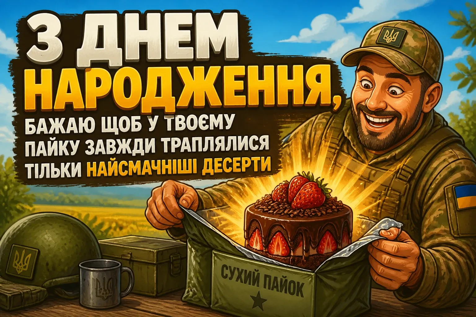 привітання з днем народження військового