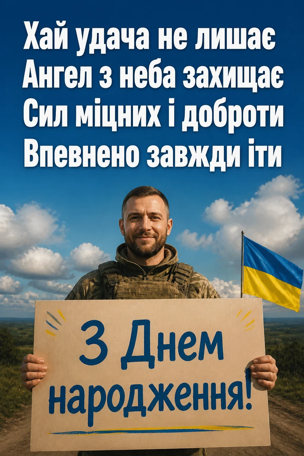 привітання з днем народження військового