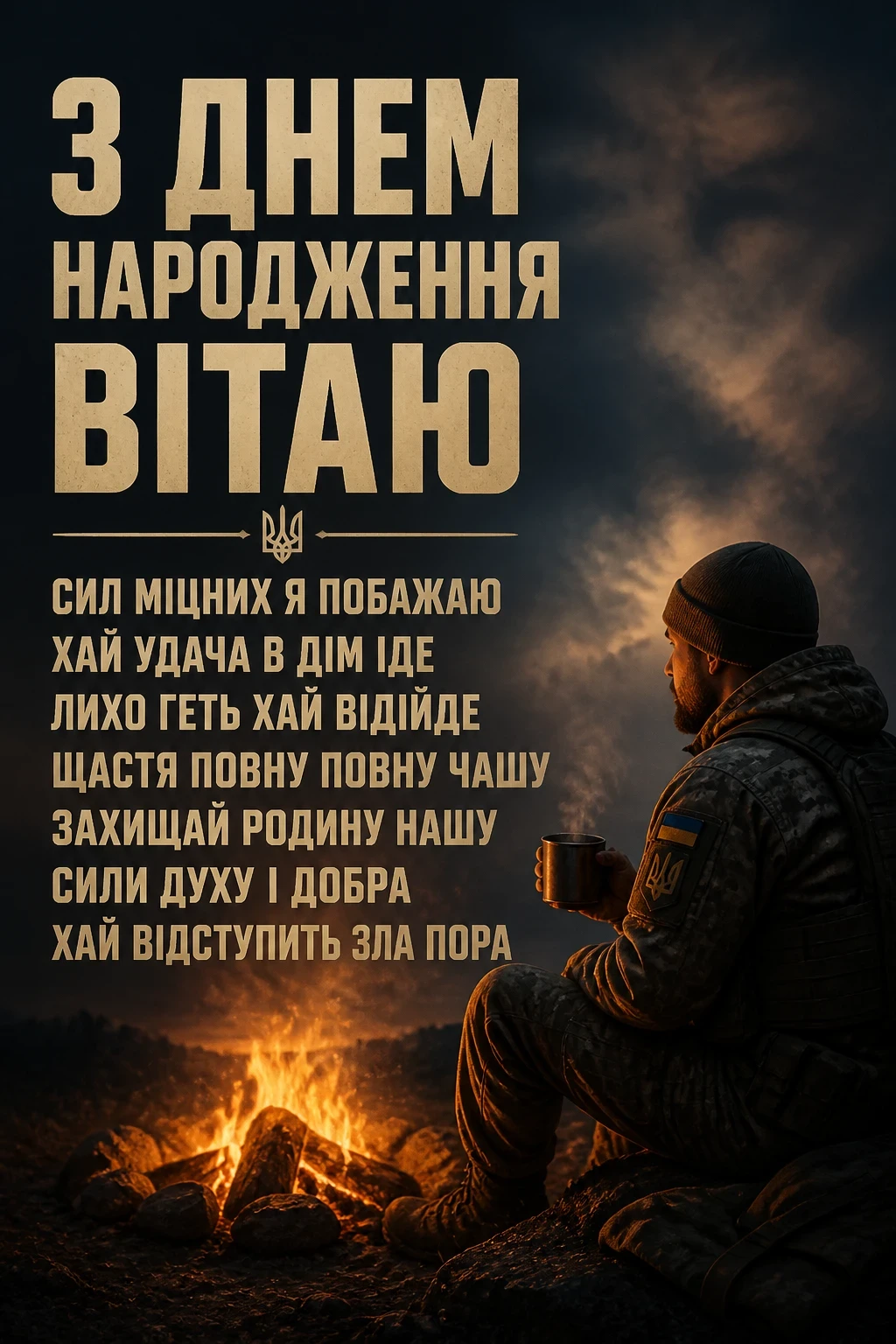 привітання з днем народження військового