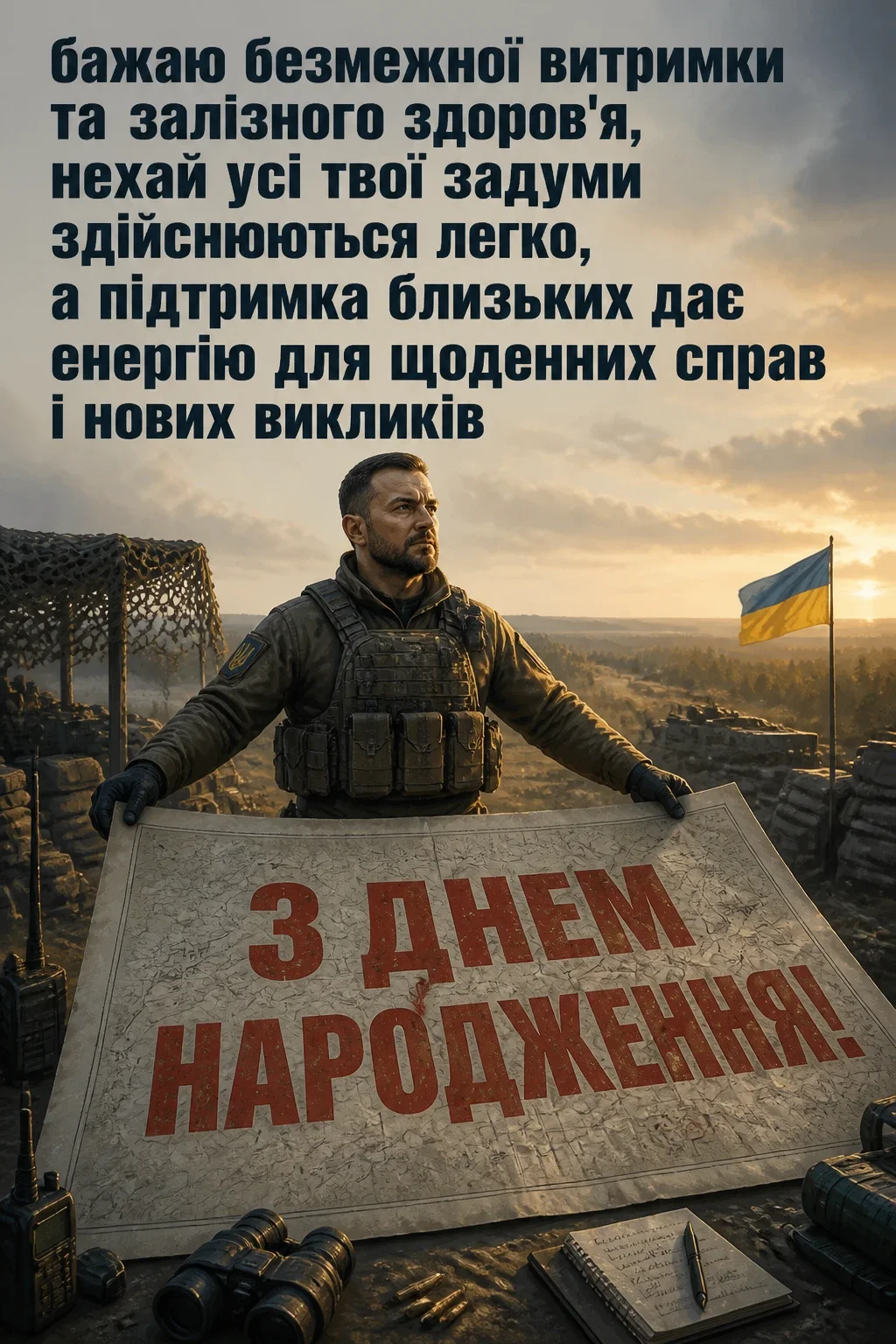 привітання з днем народження військового