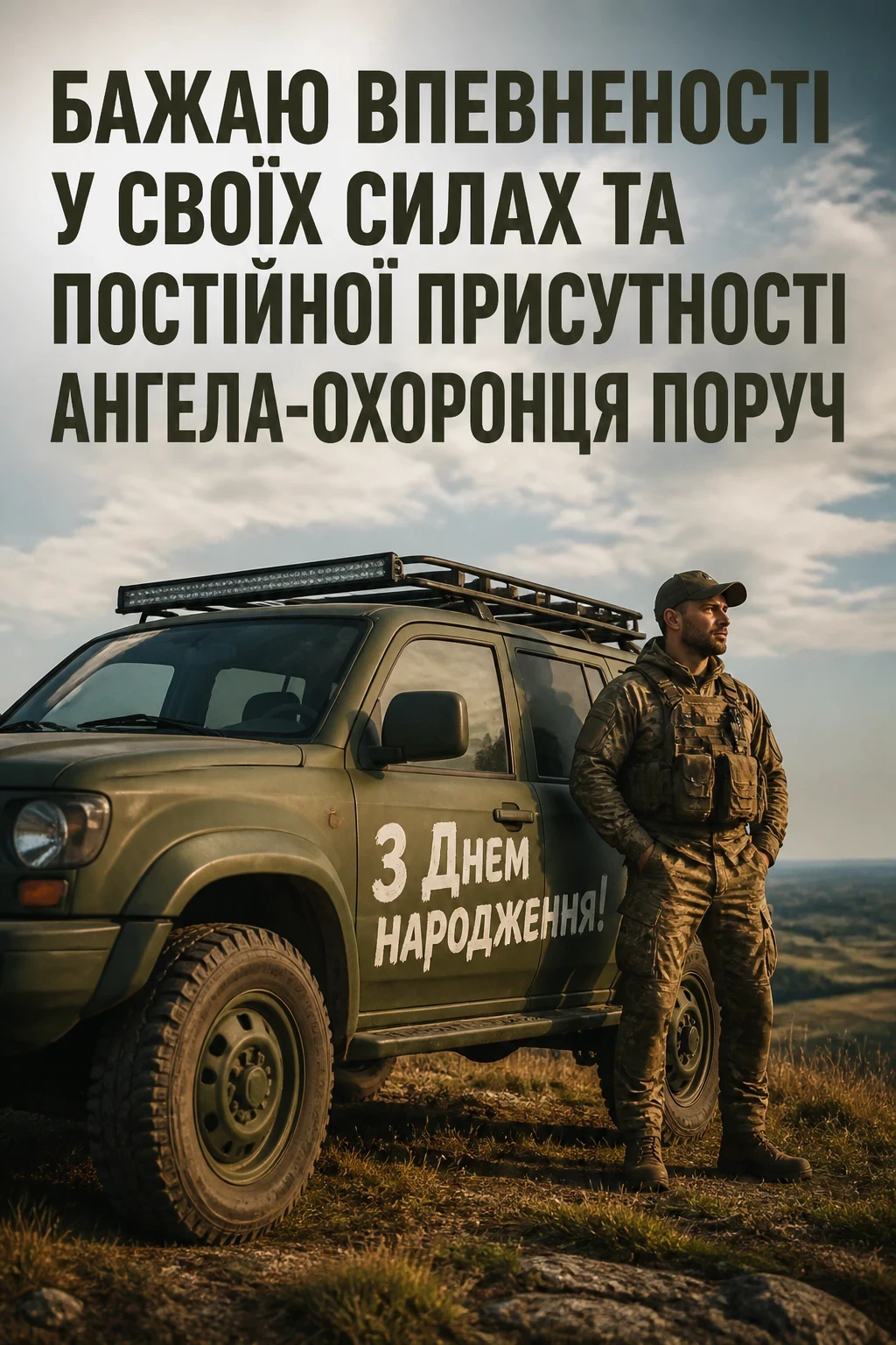 привітання з днем народження військового