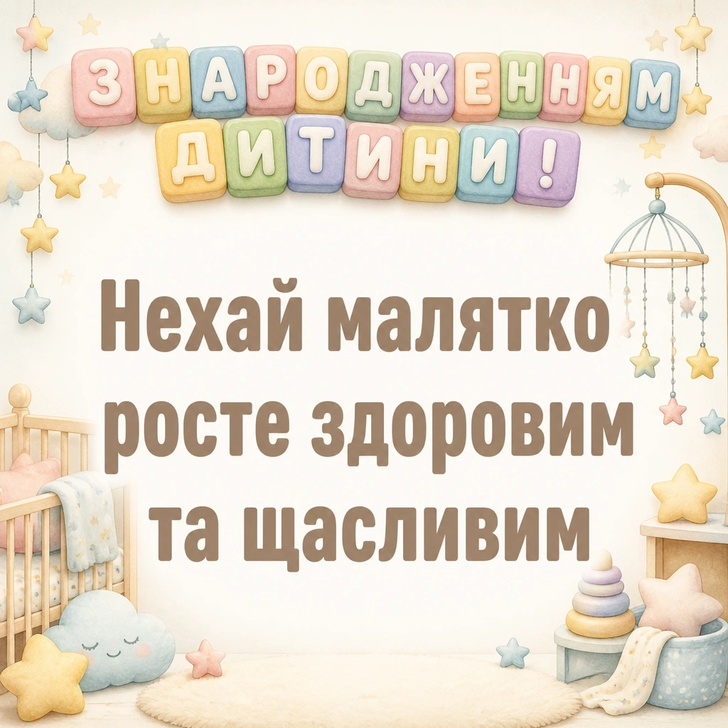 привітання з народженням дитини