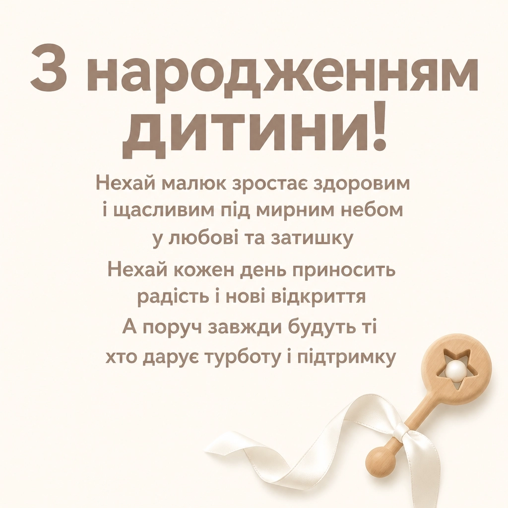 привітання з народженням дитини