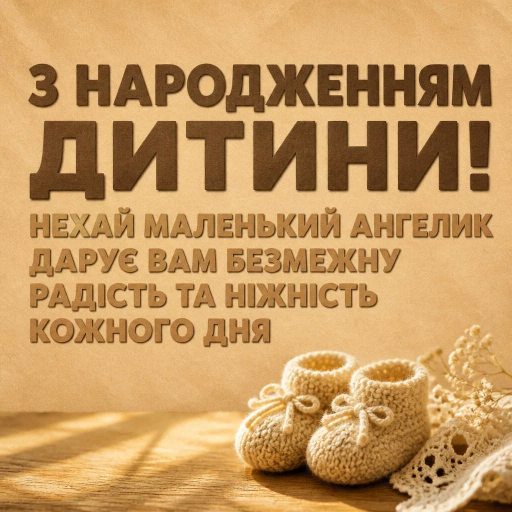 привітання з народженням дитини
