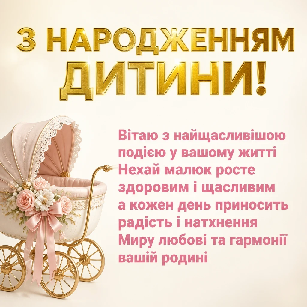 привітання з народженням дитини