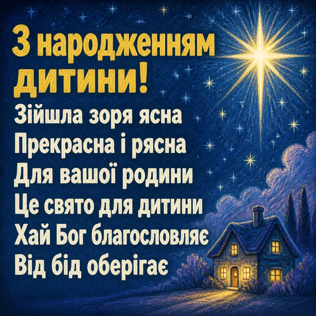 привітання з народженням дитини