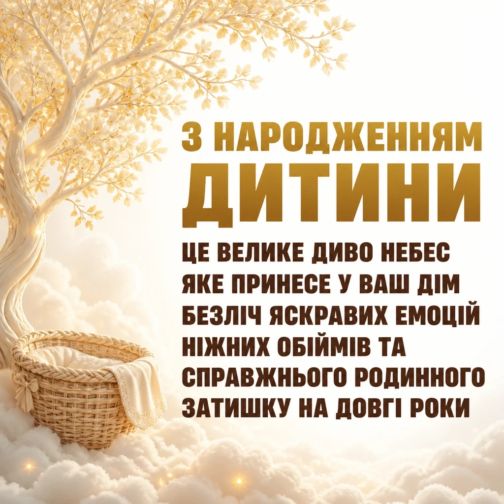 привітання з народженням дитини