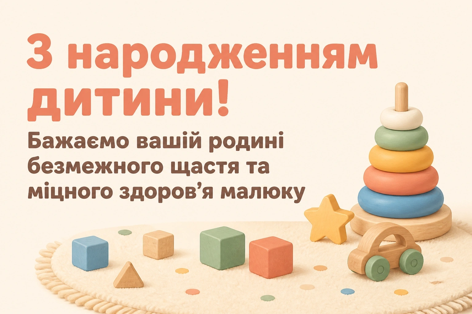 привітання з народженням дитини