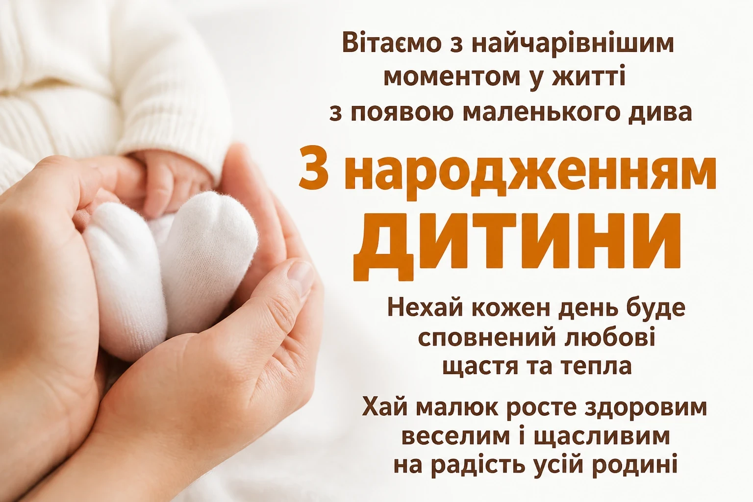 привітання з народженням дитини