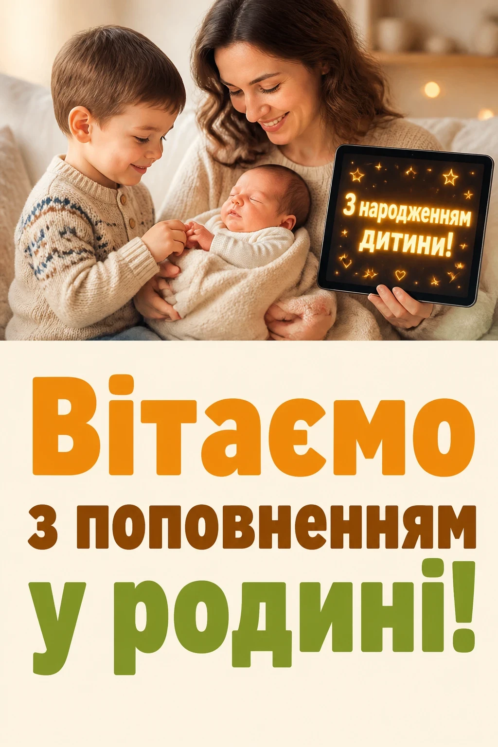 привітання з народженням дитини