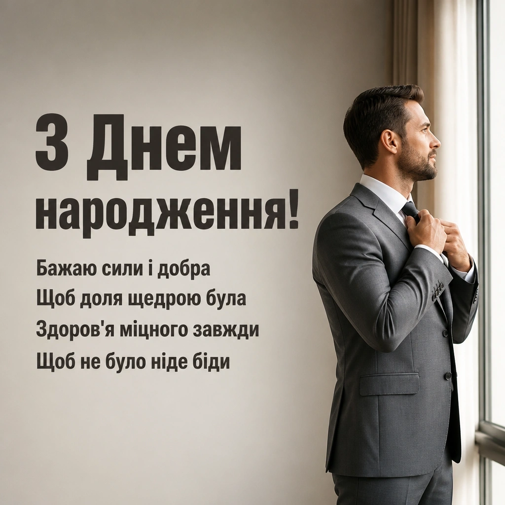 привітання мужчині чоловіків з днем народження чоловіку