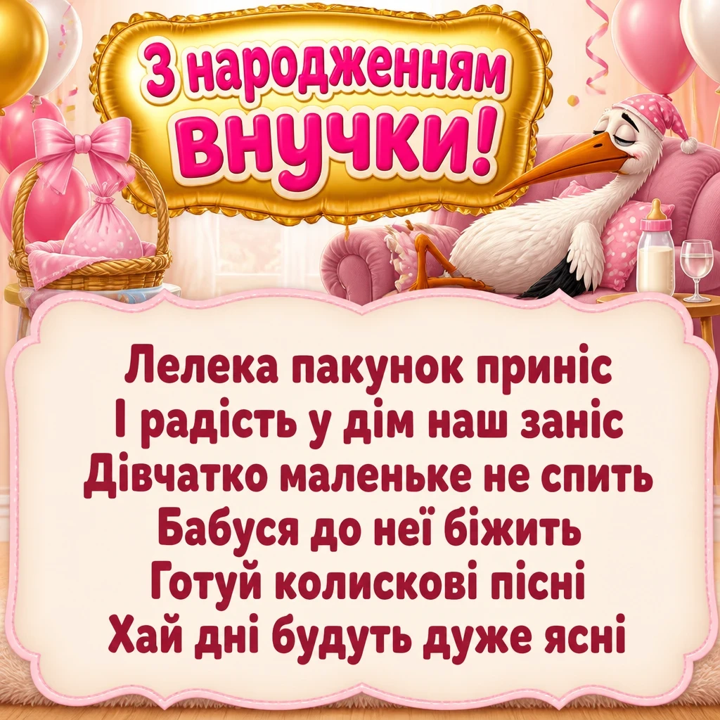 прикольні привітання бабусі з народженням внучки