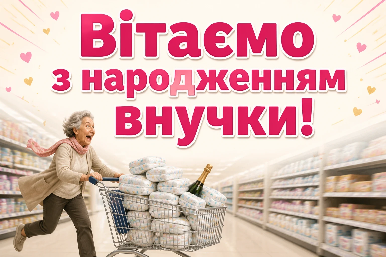 прикольні привітання бабусі з народженням внучки
