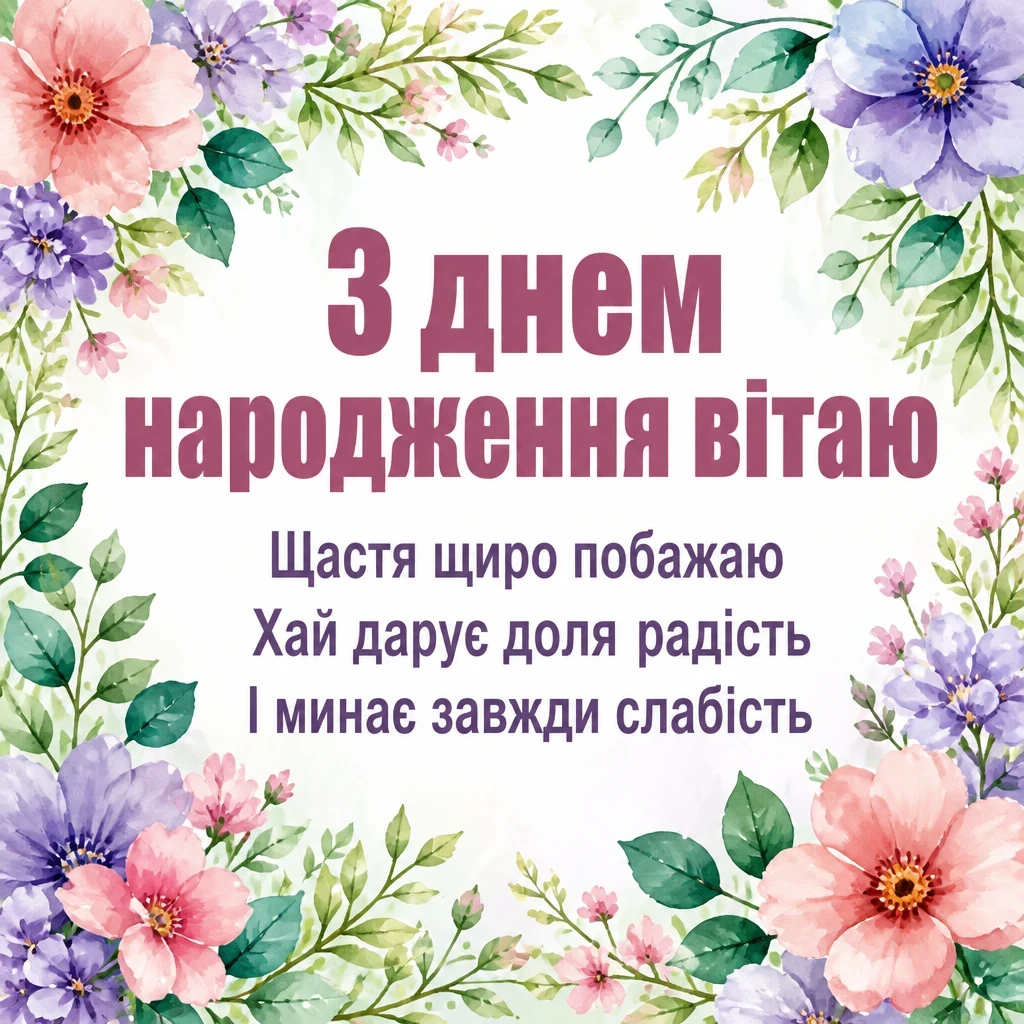 привітання з днем народженя