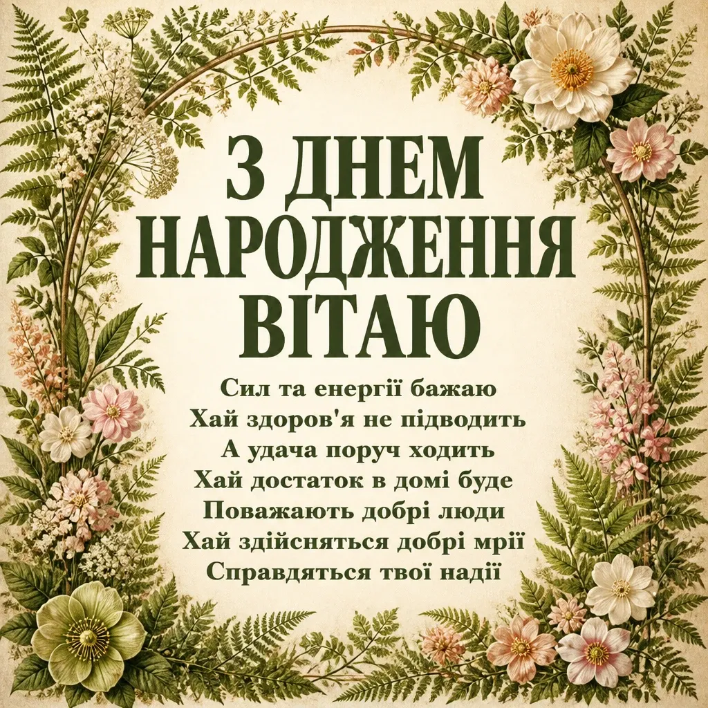 привітання з днем народженя