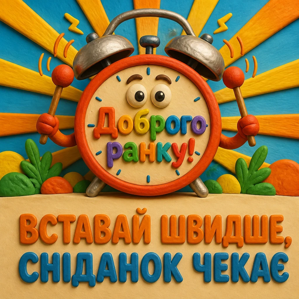 веселе привітання з добрим ранком веселе привітання з добрим ранком
