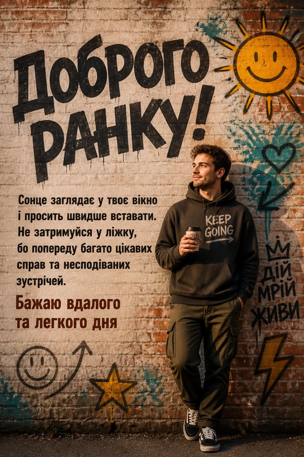 веселе привітання з добрим ранком веселе привітання з добрим ранком