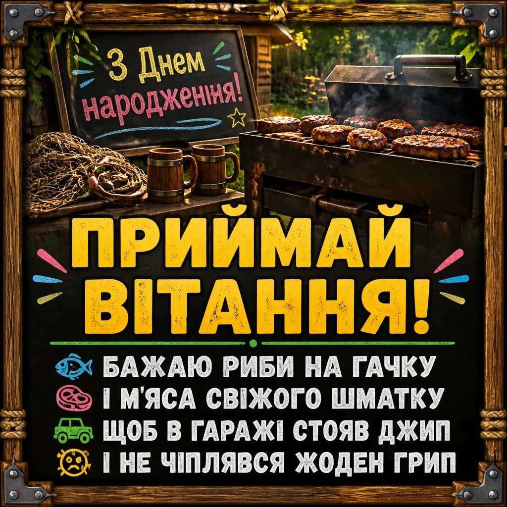чоловіче привітання з днем народження