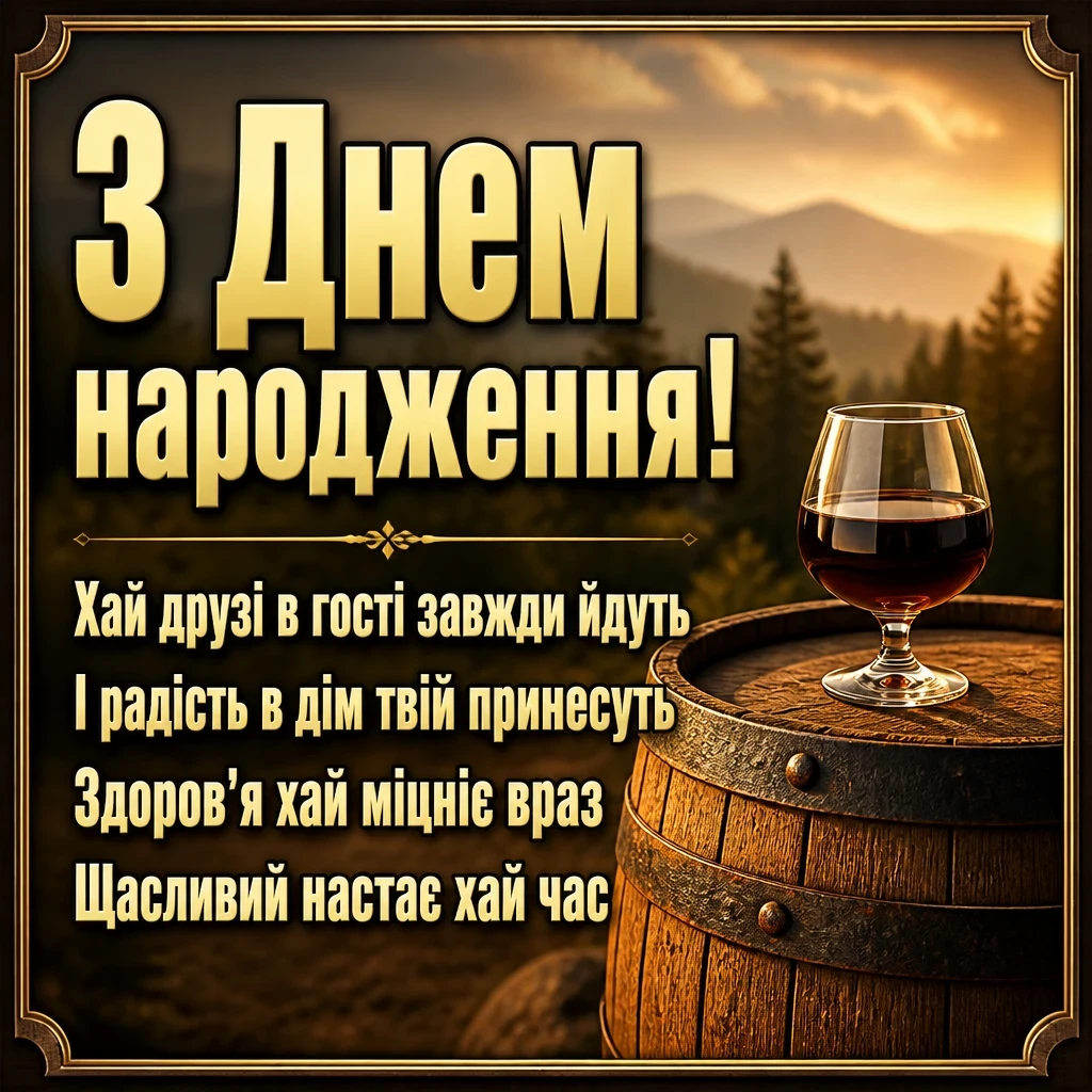 чоловіче привітання з днем народження