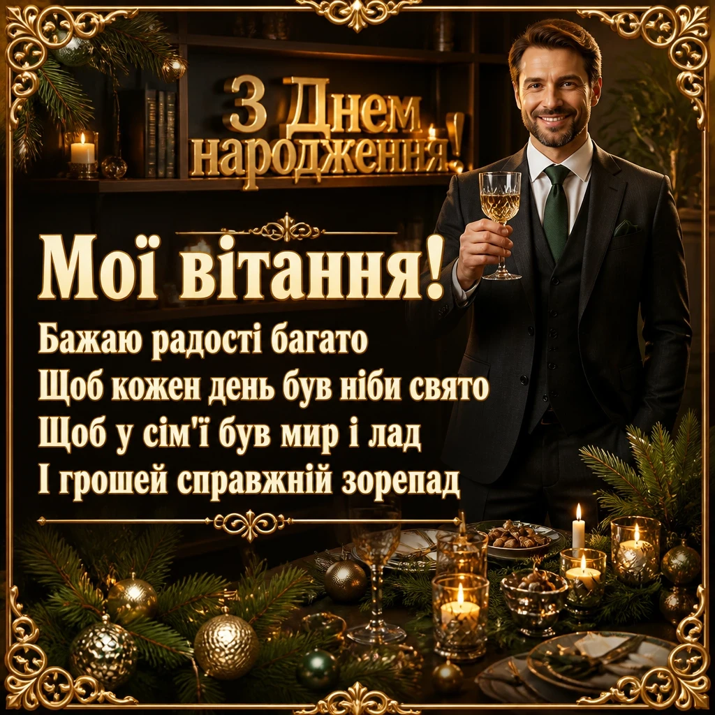 чоловіче привітання з днем народження