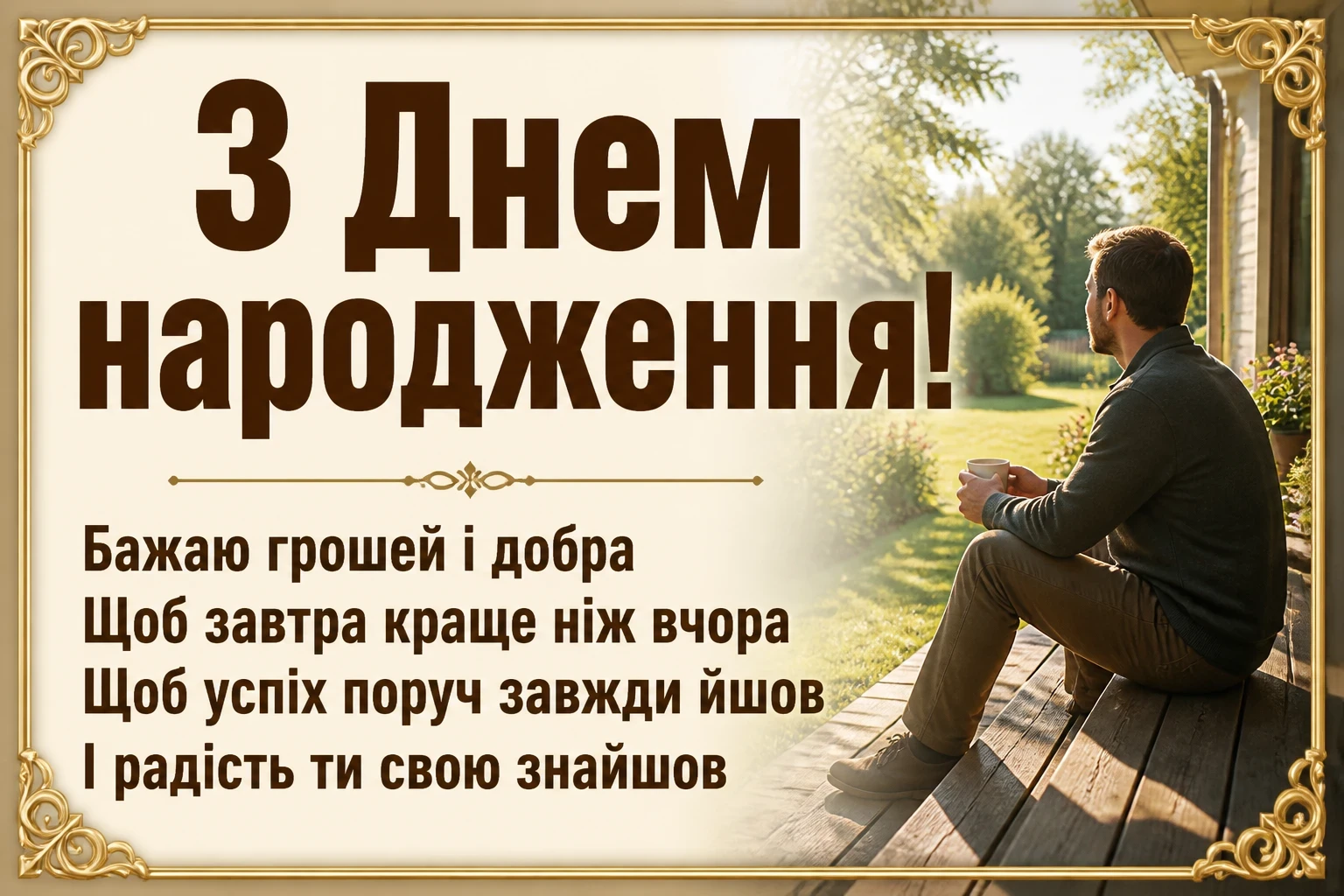чоловіче привітання з днем народження