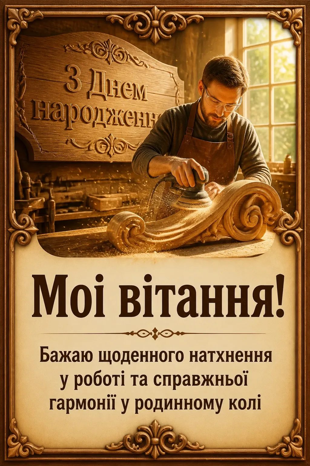 чоловіче привітання з днем народження