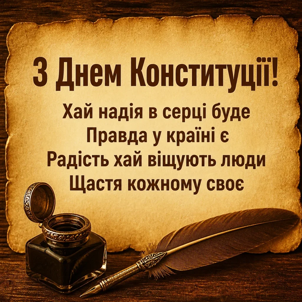 привітання з днем конституції 2025 привітання з днем конституції 2025