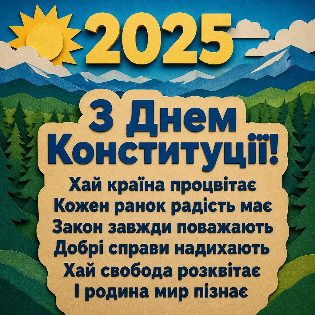 привітання з днем конституції 2025 привітання з днем конституції 2025
