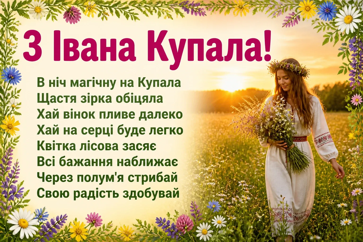 привітання з іваном купала привітання з іваном купала