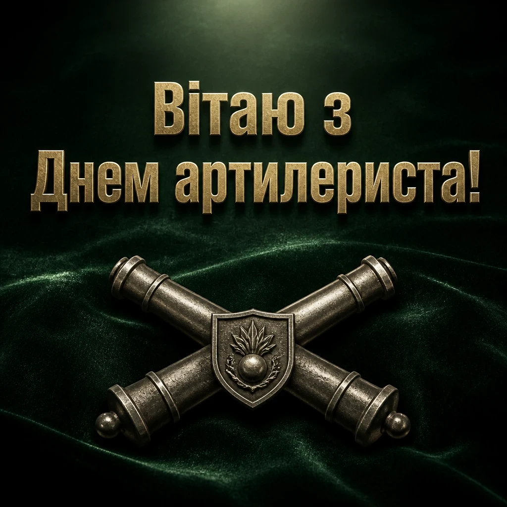 привітання з днем артилерії