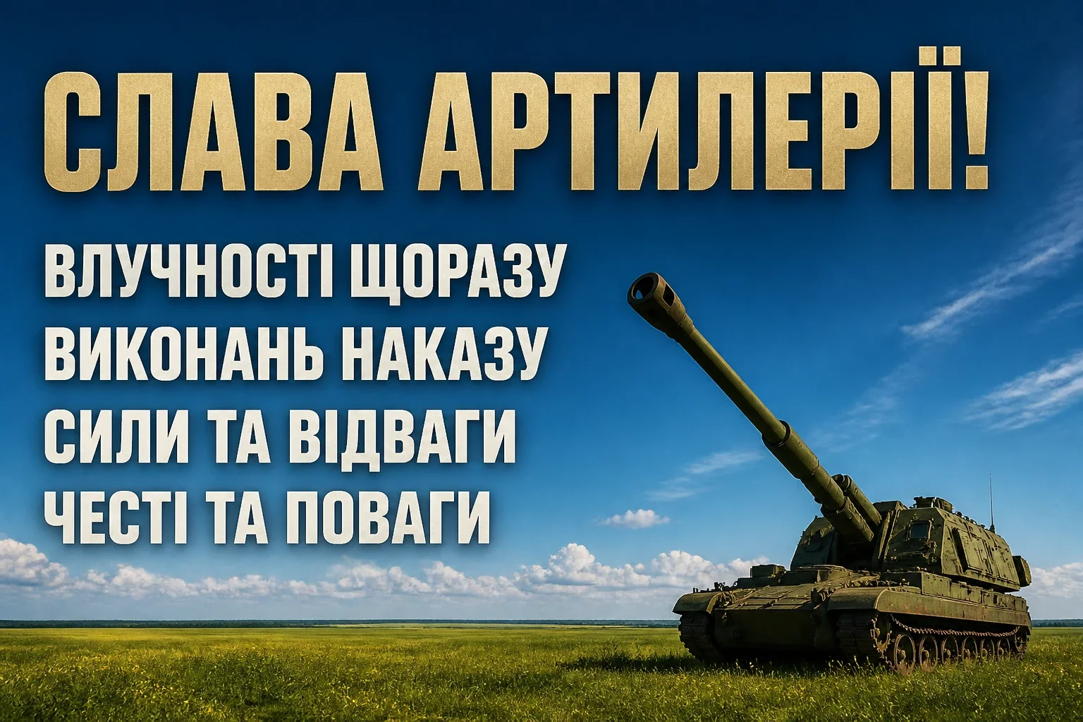 привітання з днем артилерії