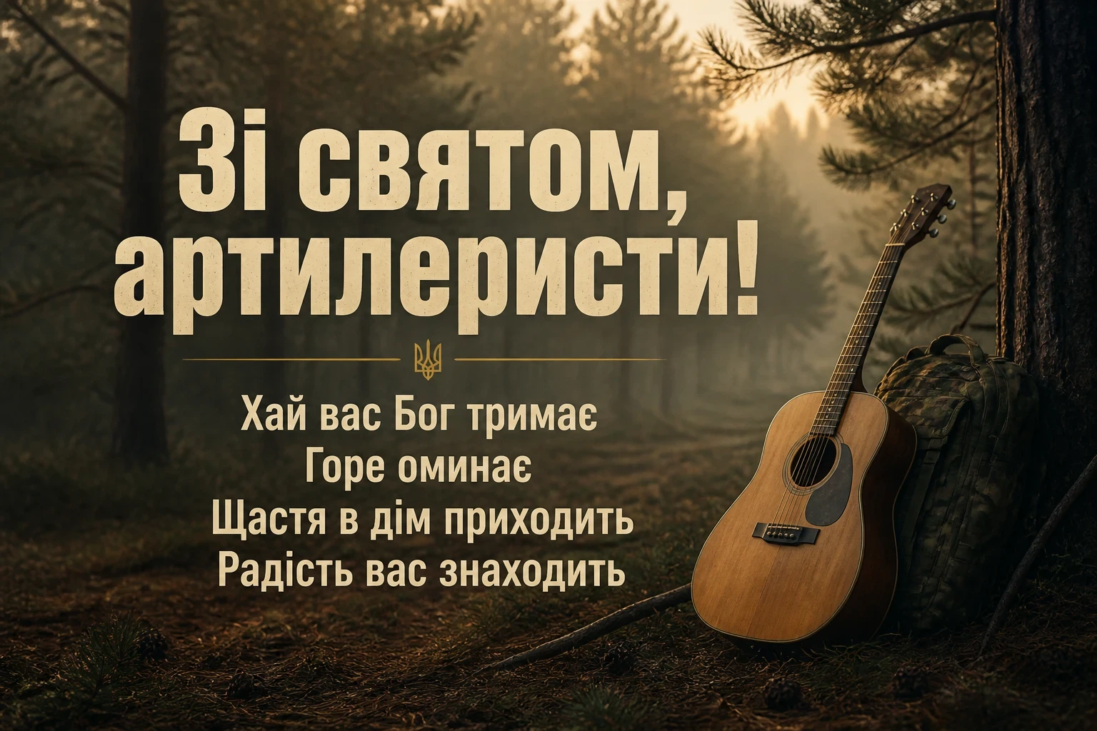привітання з днем артилерії