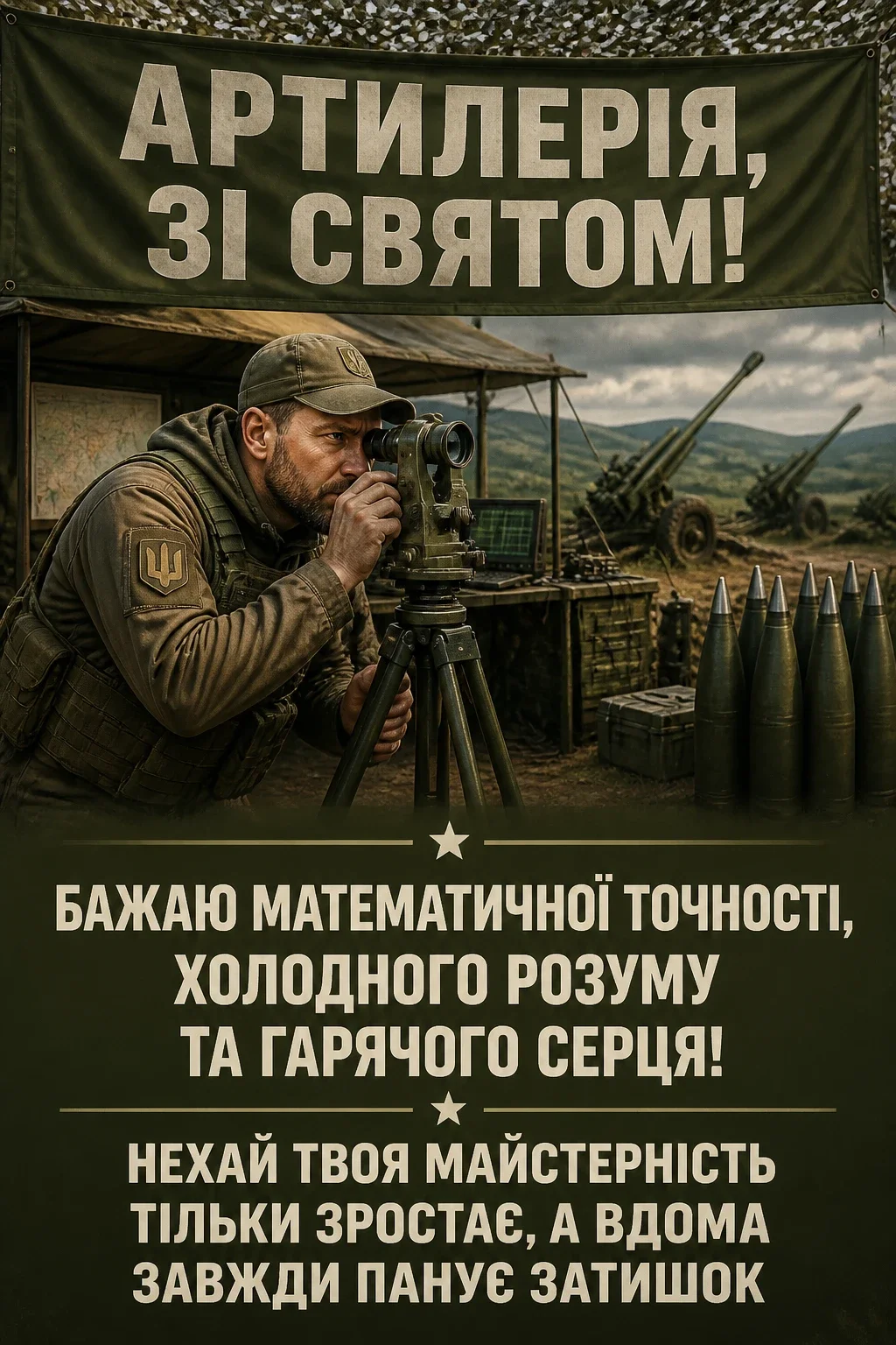 привітання з днем артилерії