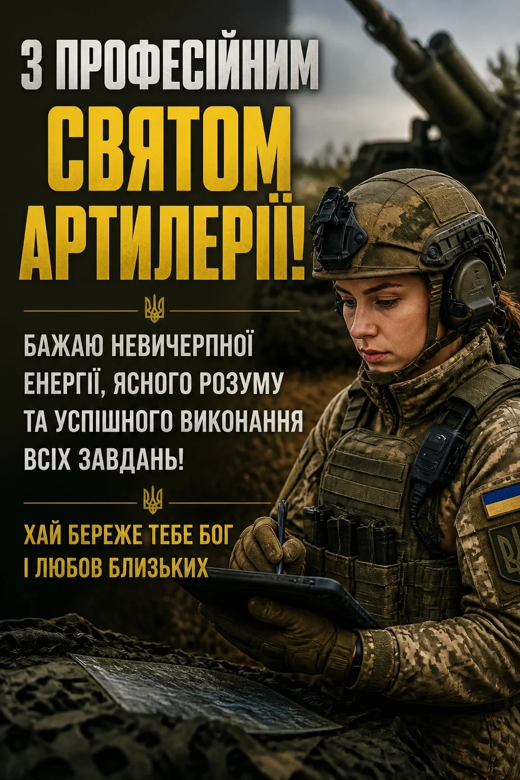 привітання з днем артилерії