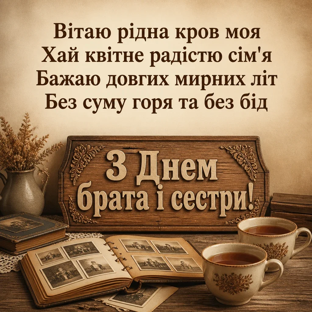 привітання з днем брата і сестри