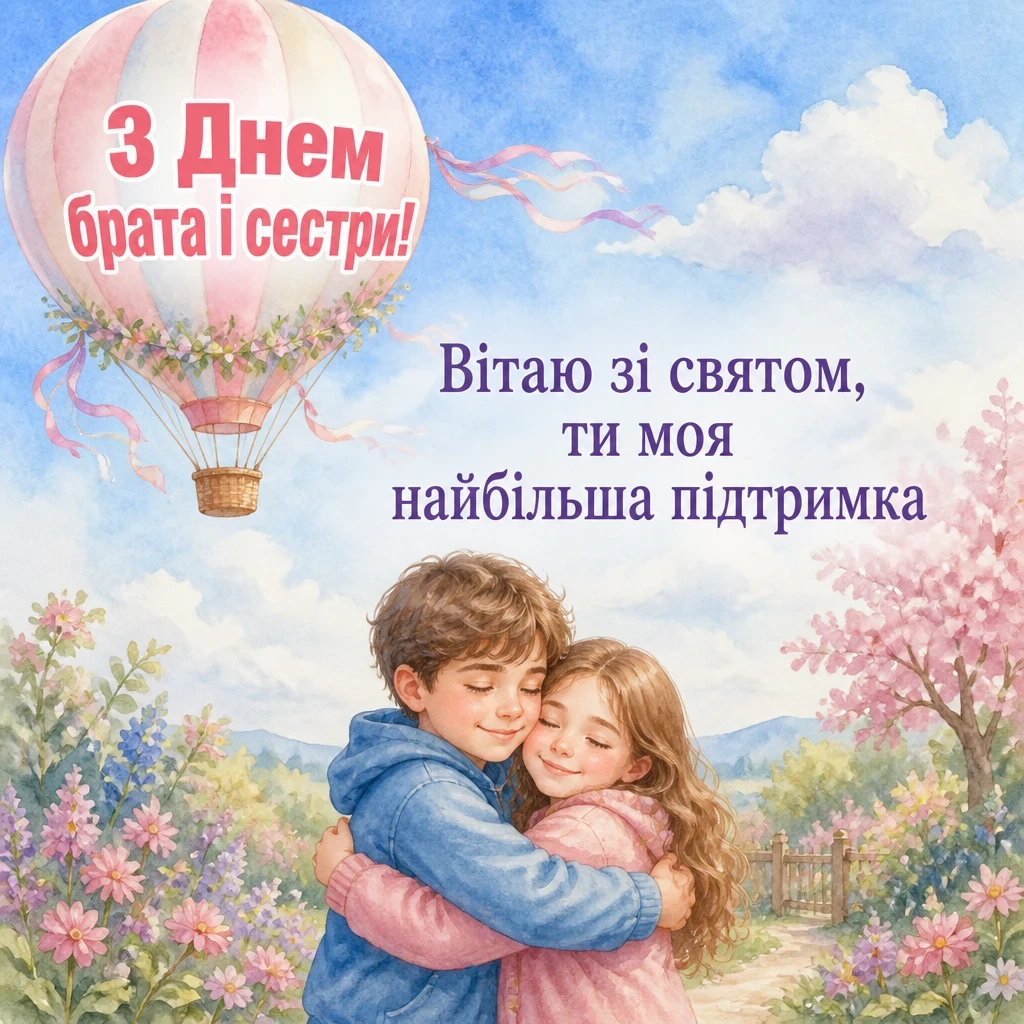 привітання з днем брата і сестри