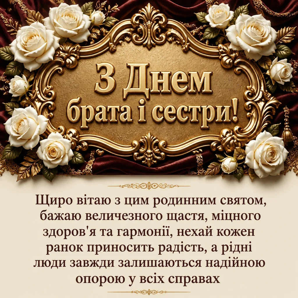 привітання з днем брата і сестри