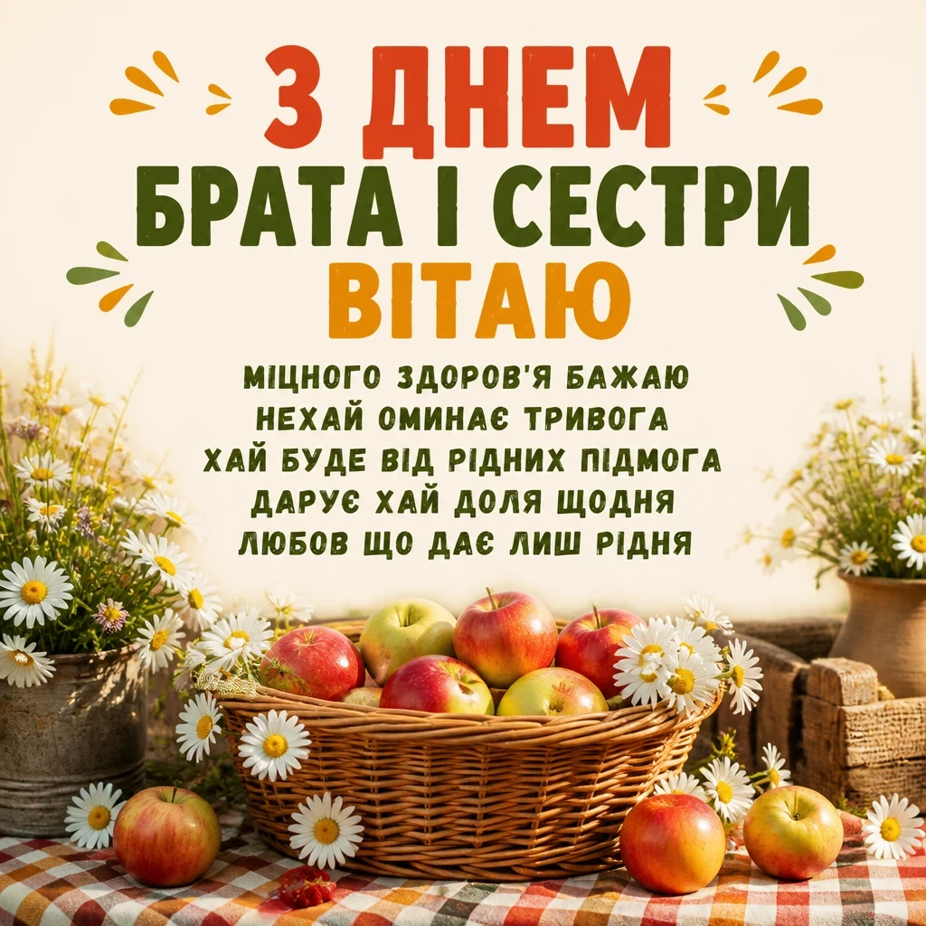 привітання з днем брата і сестри